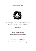 Dezembro 2012: Projeto de doutoramento "O e-learning na formação contínua de professores: perceções, impacto e linhas orientadoras" 